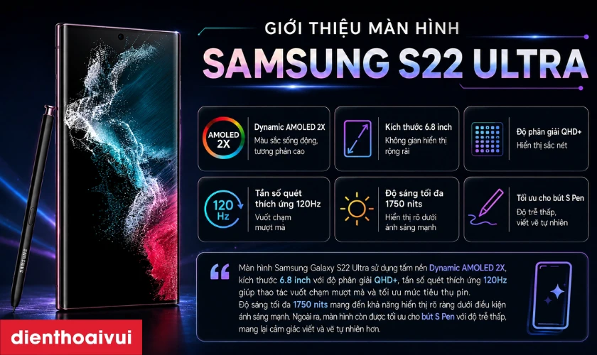 m&agrave;n h&igrave;nh samsung s22 ultra