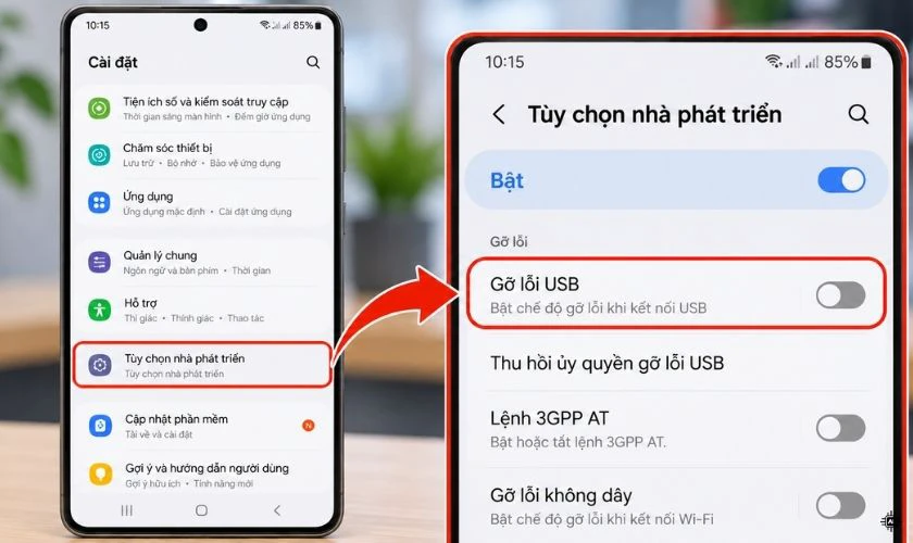 Gỡ lỗi USB trên Samsung là gì?