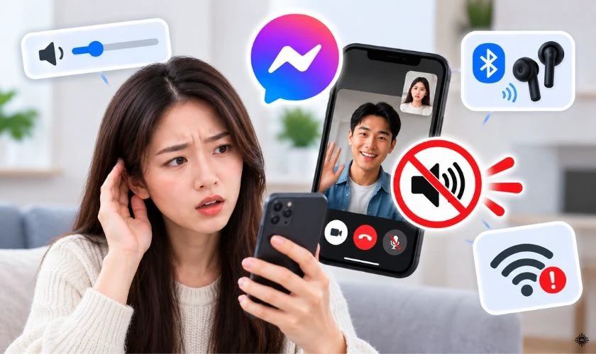 Gọi video call trên Messenger không nghe được tiếng do đâu?