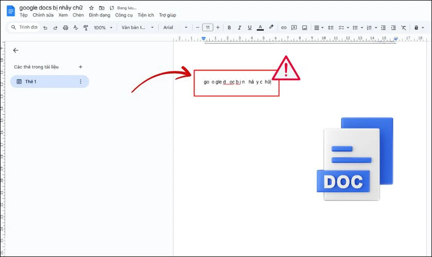 Google Docs bị nhảy chữ l&agrave; g&igrave;?
