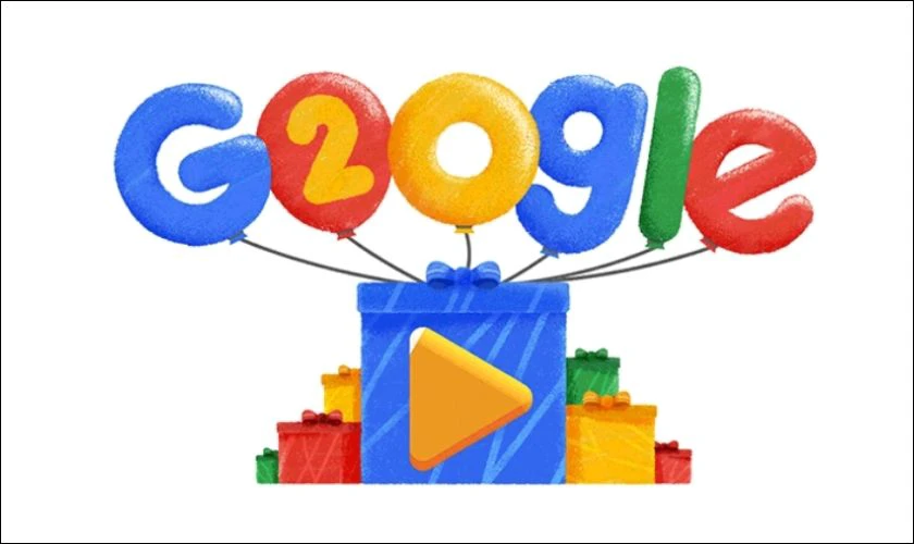 H&igrave;nh ảnh kỷ niệm sinh nhật của Google 20 tuổi