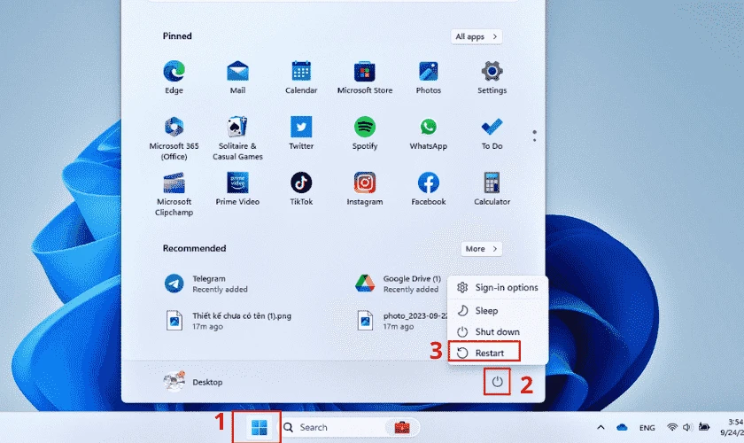 Khởi động lại m&aacute;y t&iacute;nh Windows sửa lỗi 400 YouTube