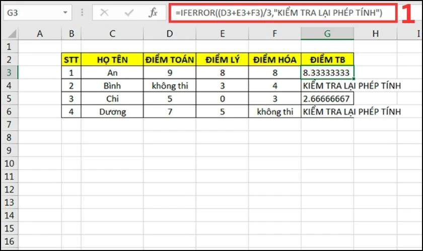Kết quả sử dụng h&agrave;m 