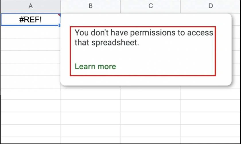 Lưu &yacute; khi d&ugrave;ng h&agrave;m IMPORTRANGE trong Google Sheets 