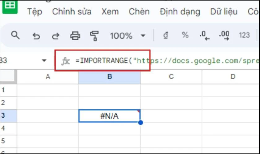 H&agrave;m IMPORTRANGE trong Google Sheet c&ocirc;ng thức c&oacute; thể viết hoa hay viết thường t&ugrave;y &yacute;