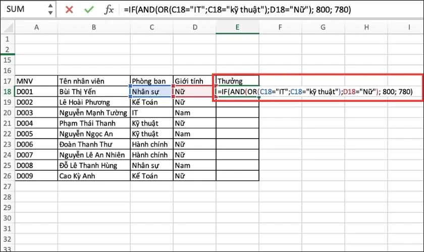 C&aacute;ch d&ugrave;ng chung với h&agrave;m AND v&agrave; IF&nbsp;