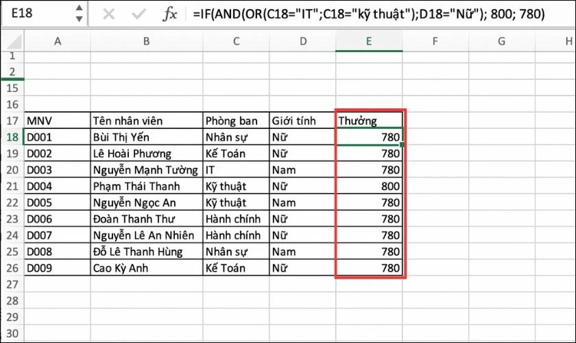 Hướng dẫn d&ugrave;ng chung với h&agrave;m AND v&agrave; IF&nbsp;