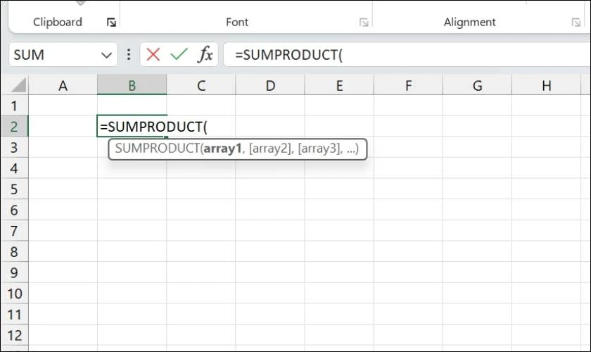 Hàm SUMPRODUCT trong Excel là gì