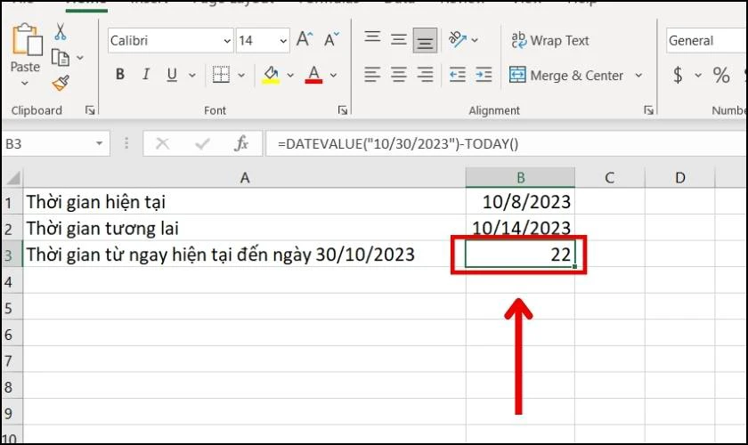 Kết quả trả về sẽ được hiển thị tại ô vừa nhập công thức