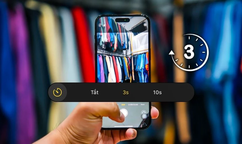 Hẹn giờ chụp ảnh tr&ecirc;n iPhone gi&uacute;p bạn rảnh tay tạo d&aacute;ng quay chụp