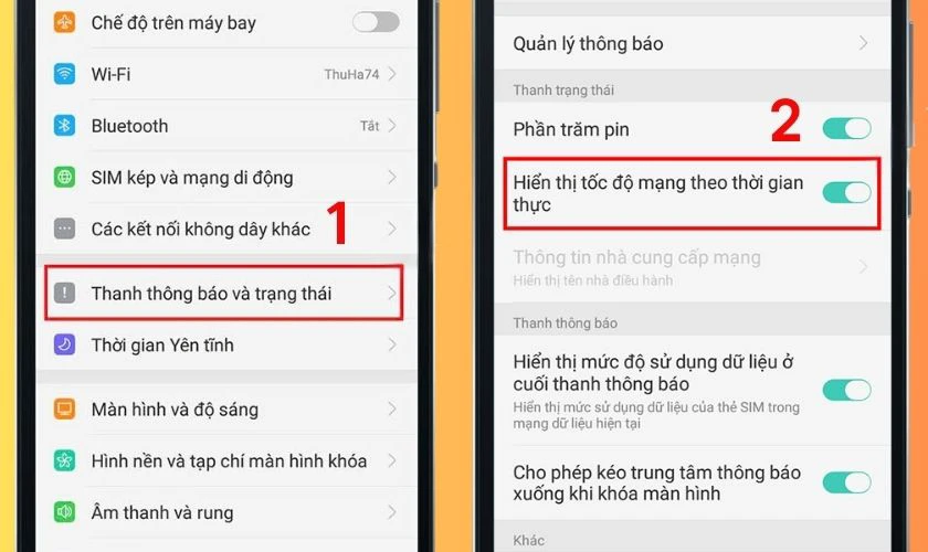 Cách dừng hiển thị tốc độ mạng trên Samsung