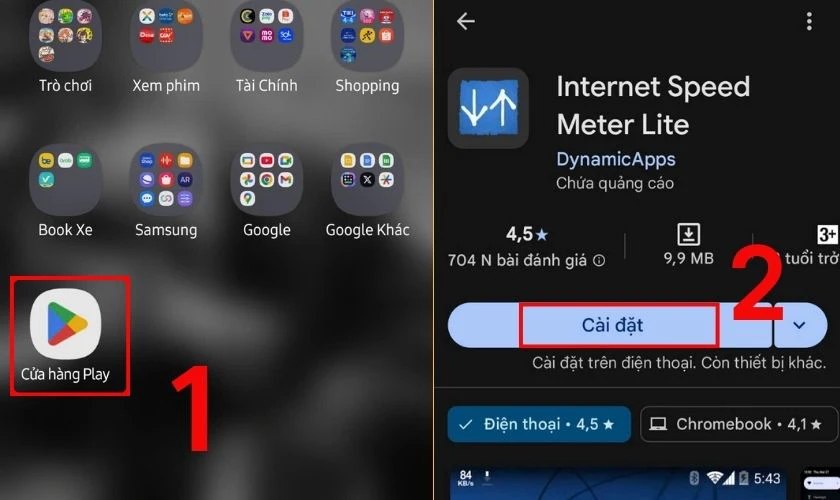 Hiển thị tốc độ mạng trên Samsung: Không có sẵn tùy chọn