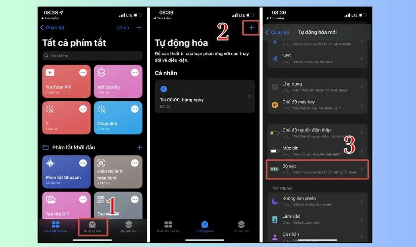 C&aacute;ch th&ecirc;m hiệu ứng sạc pin v&agrave;o Ph&iacute;m tắt cho iPhone