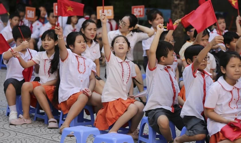 Hình ảnh tựu trường dễ thương ấn tượng
