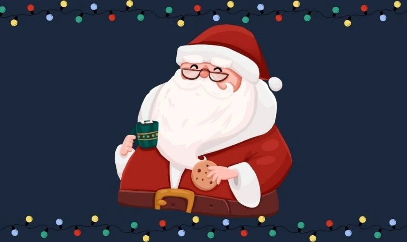Santa Clound ăn b&aacute;nh uống tr&agrave;