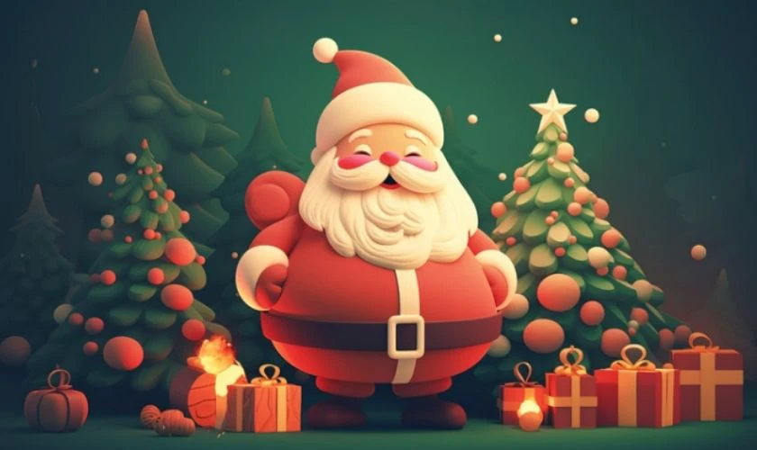Santa Clound b&ecirc;n c&acirc;y th&ocirc;ng