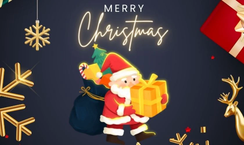 &Ocirc;ng gi&agrave; Noel v&agrave; hộp qu&agrave;