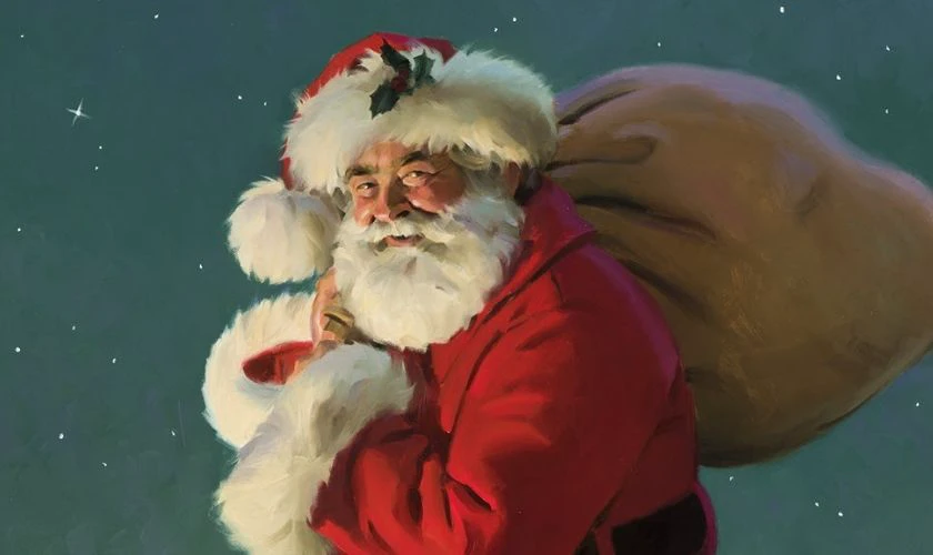 H&igrave;nh ảnh Santa Claus đi tặng qu&agrave;