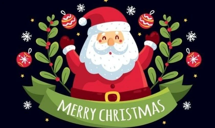 Santa Clound ch&uacute;c mừng Gi&aacute;ng Sinh