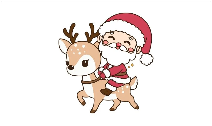 H&igrave;nh ảnh &ocirc;ng gi&agrave; Noel chibi