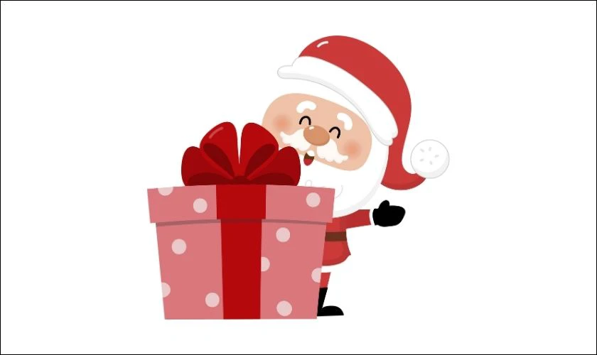 &Ocirc;ng gi&agrave; Noel b&ecirc;n hộp qu&agrave; Chibi