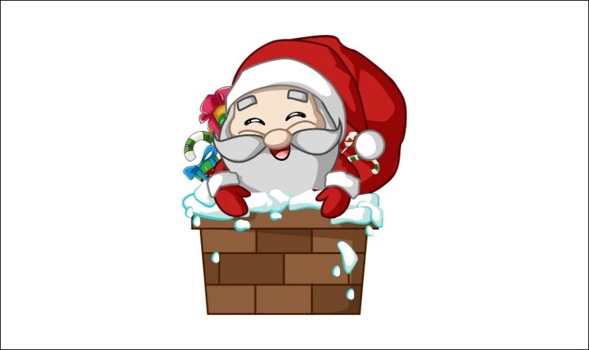 &Ocirc;ng gi&agrave; Noel chui ống kh&oacute;i chibi