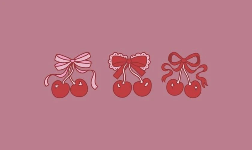 Wallpaper 8/3 họa tiết nơ cute