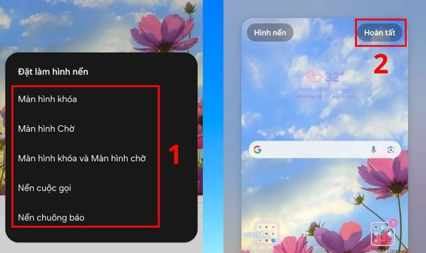 Cách cài đặt hình nền 8/3 cho điện thoại