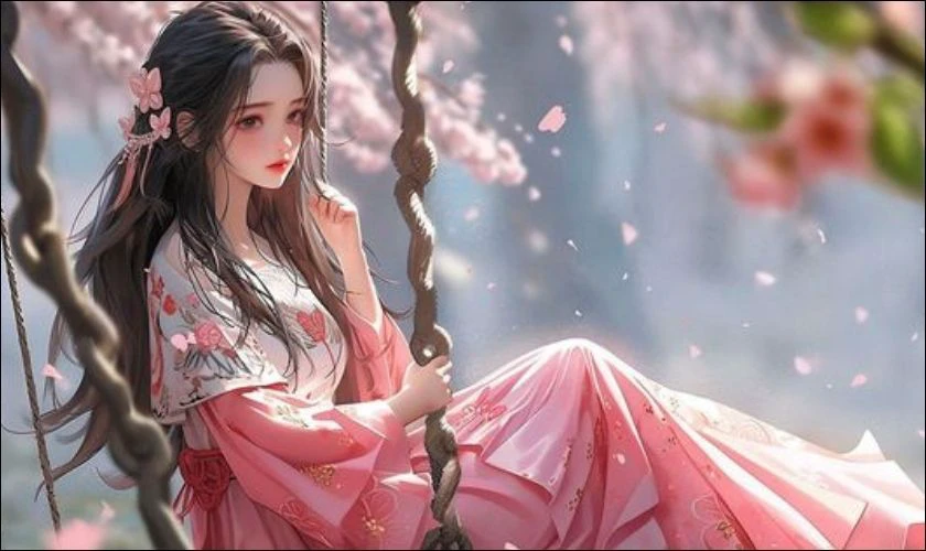 H&igrave;nh nền anime c&aacute;c nh&acirc;n vật nữ cổ trang cho laptop