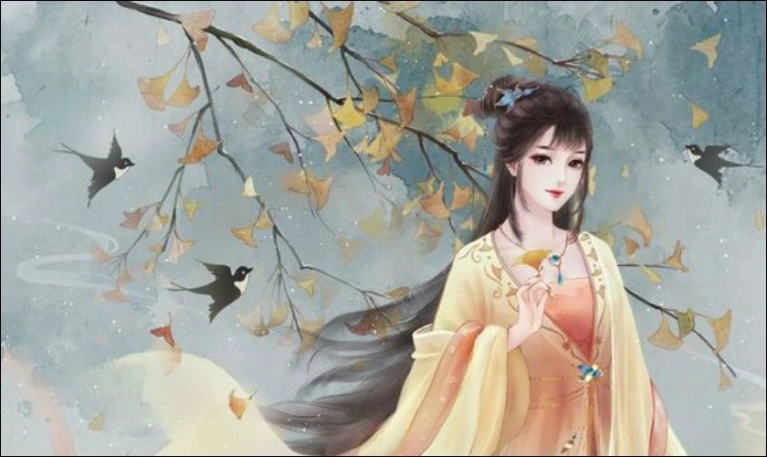 H&igrave;nh nền anime c&aacute;c nh&acirc;n vật nữ cổ trang cho PC