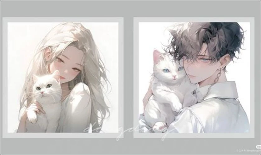 H&igrave;nh anime cặp đ&ocirc;i dễ thương
