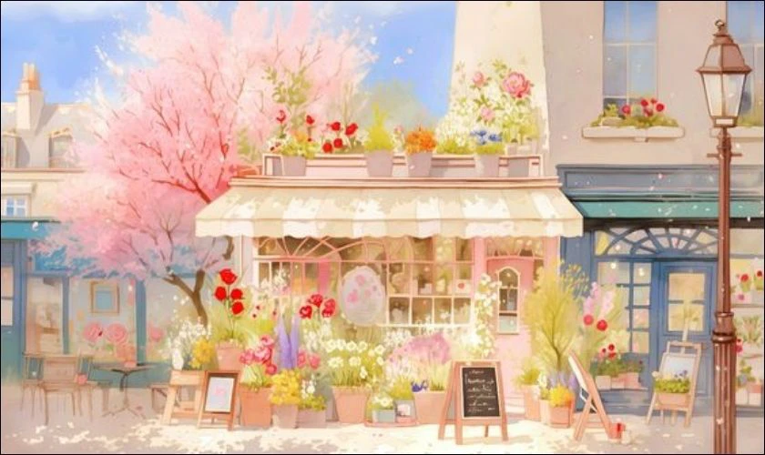 Wallpaper anime chủ đề phong cảnh cho laptop