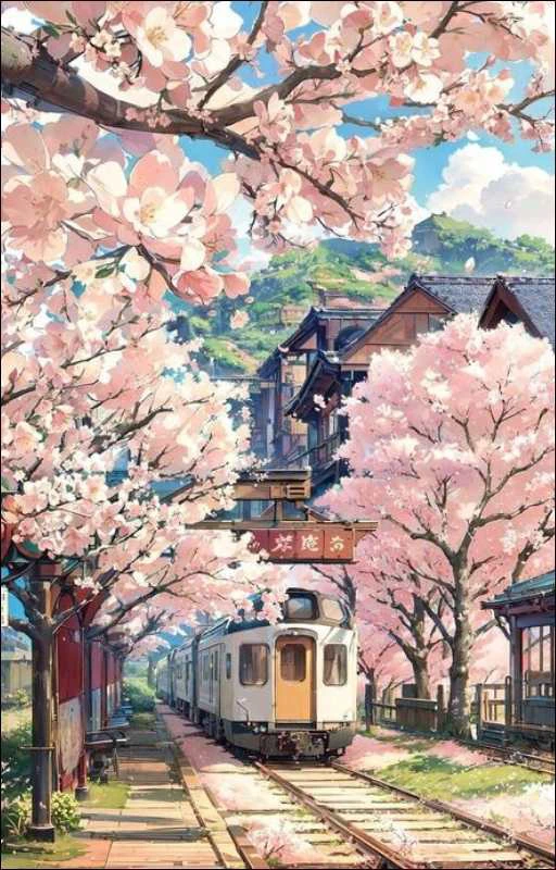 Wallpaper anime chủ đề phong cảnh cho iPhone