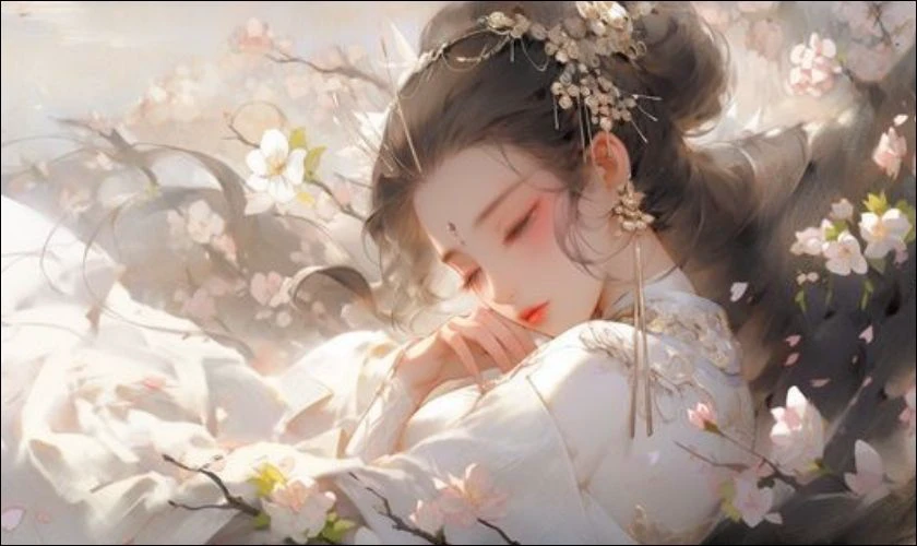 H&igrave;nh nền anime c&aacute;c nh&acirc;n vật nữ cổ trang