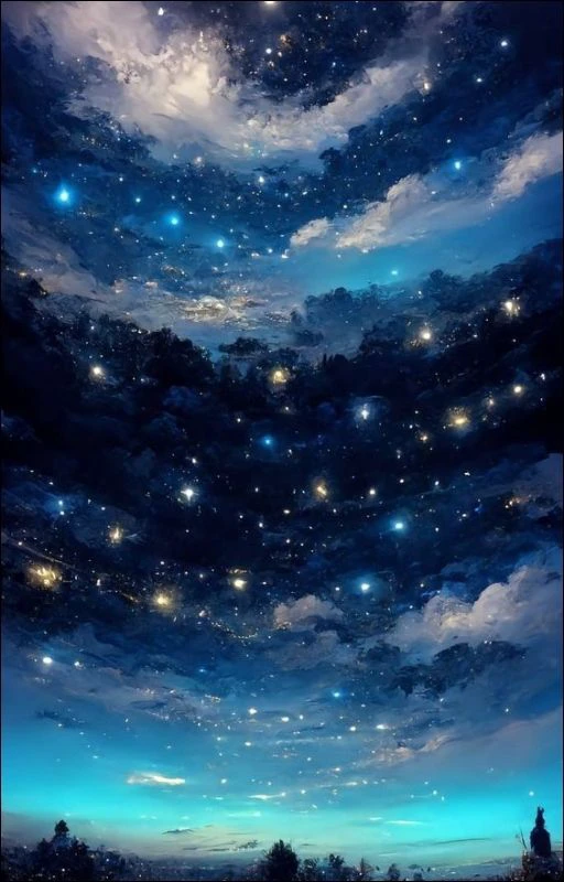Ảnh nền anime vũ trụ cực đẹp cho dế y&ecirc;u