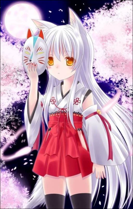 Ảnh nền chibi hồ ly cho di động