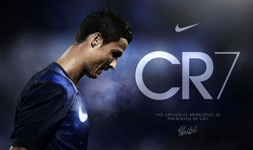 H&igrave;nh nền CR7 c&oacute; chữ k&yacute;