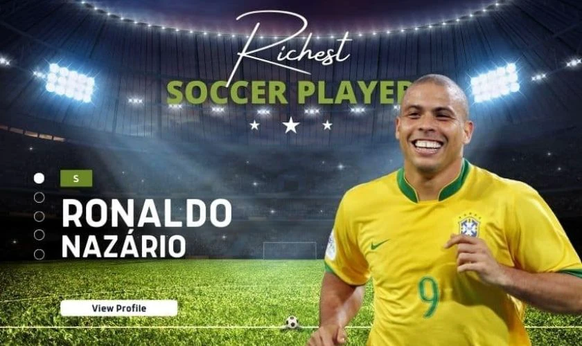H&igrave;nh nền Ronaldo Nazario thiết kế đẹp