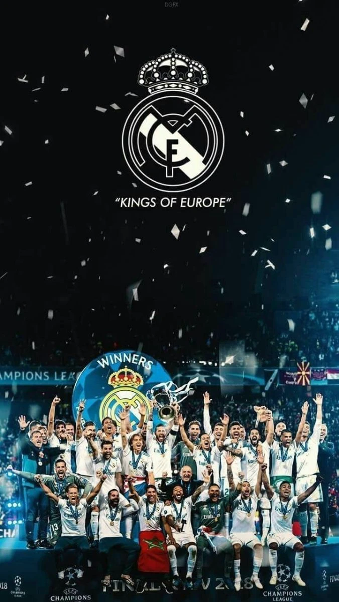 Ảnh nền Real Madrid cho điện thoại c&oacute; chữ