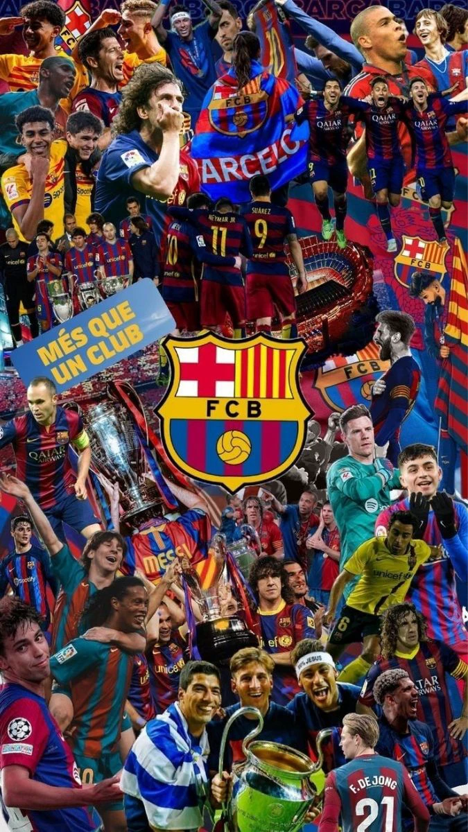 CLB Barcelona tập hợp cầu thủ l&agrave;m ảnh nền chất lượng