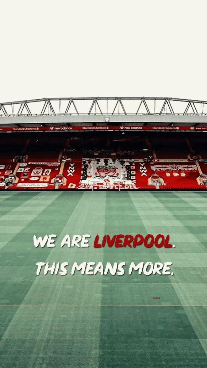 H&igrave;nh nền CLB Liverpool c&oacute; chữ