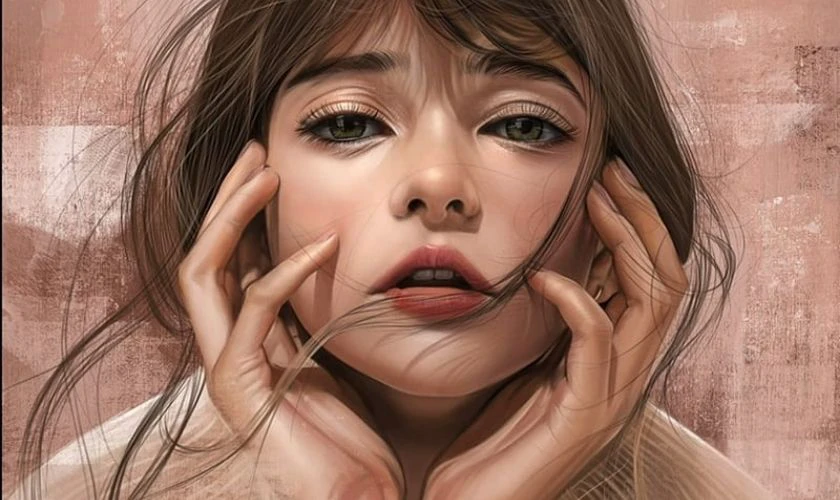 Ảnh nền buồn nữ c&ocirc; đơn, bối rối