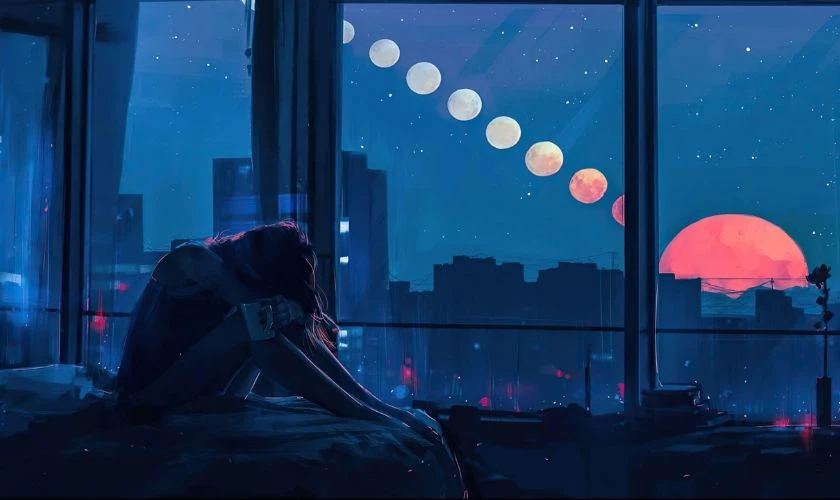 Ảnh nền buồn nữ c&ocirc; đơn cho m&aacute;y t&iacute;nh