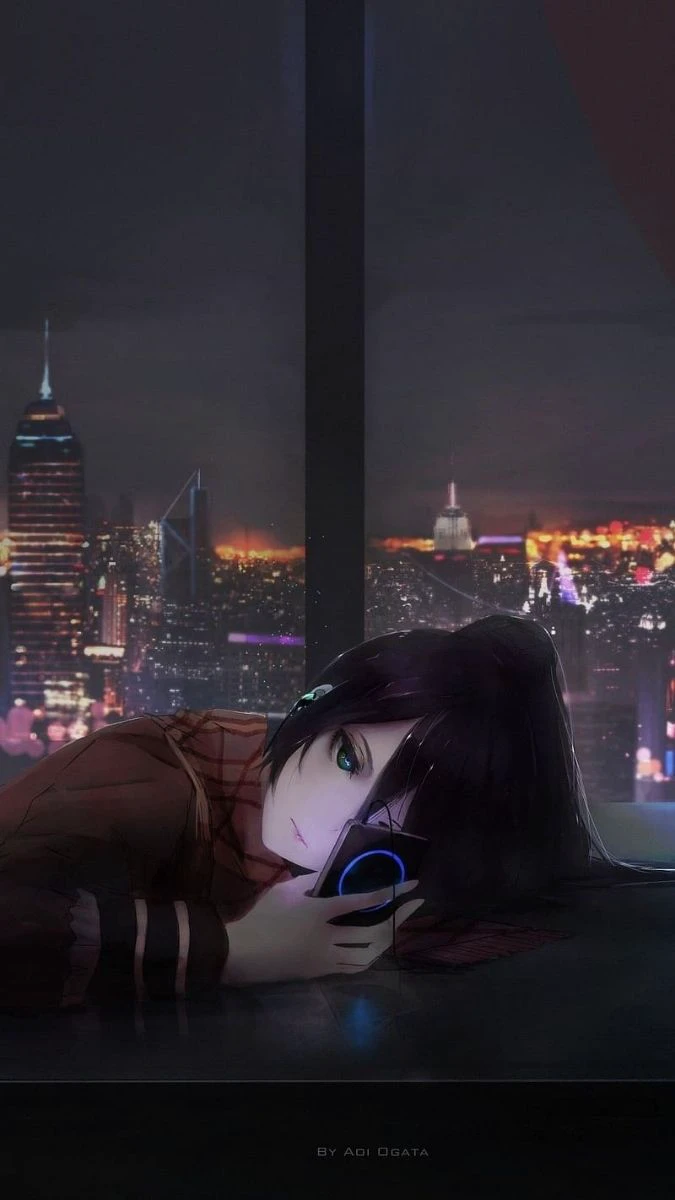 H&igrave;nh nền buồn dạng anime