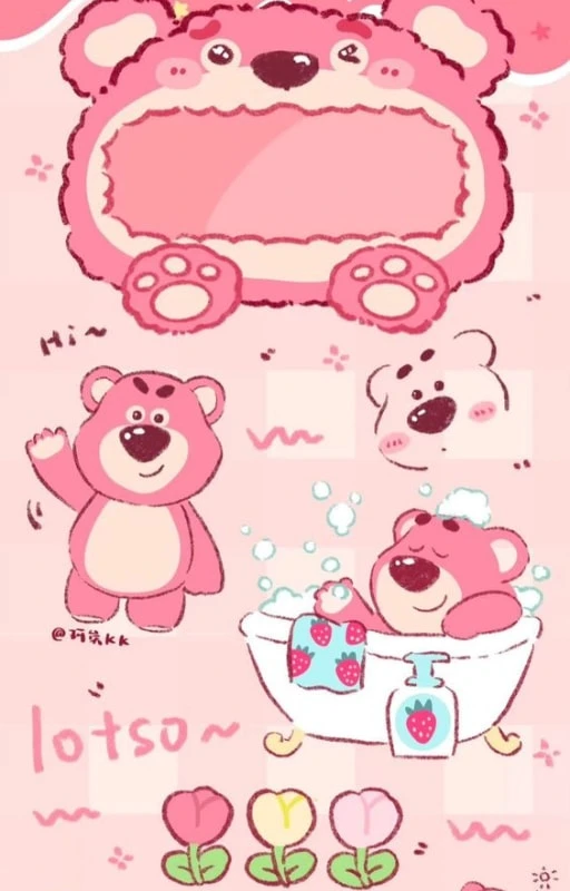 Wallpaper gấu d&acirc;u cười si&ecirc;u xinh cho điện thoại