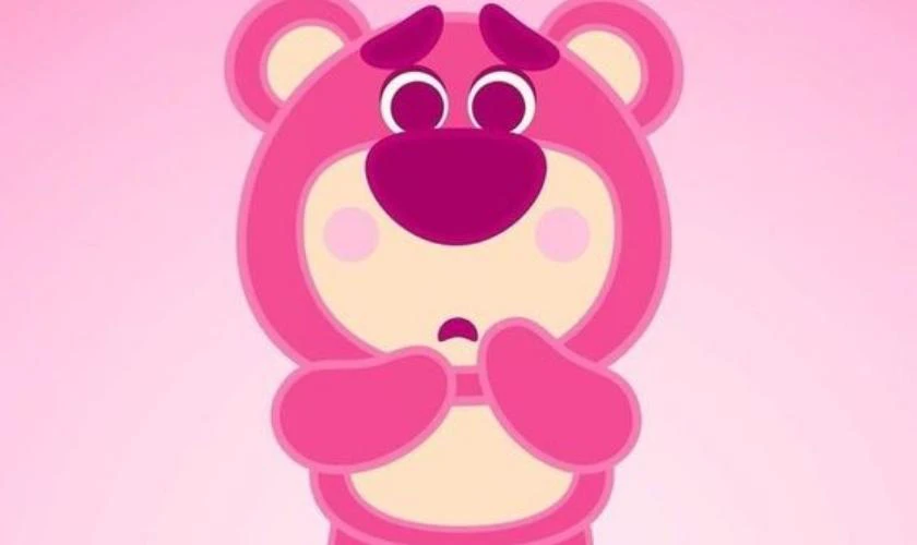 Ảnh gấu d&acirc;u cute trang tr&iacute; cho laptop