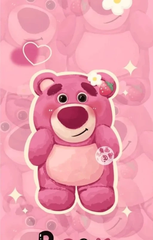 Wallpaper inlove gấu d&acirc;u ph&aacute;t s&aacute;ng si&ecirc;u cưng