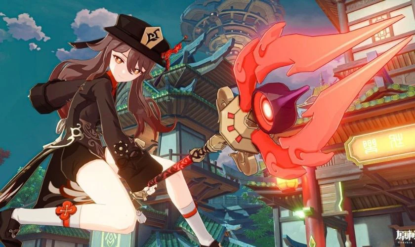 Wallpaper Genshin Impact Hutao tải miễn ph&iacute; về m&aacute;y t&iacute;nh
