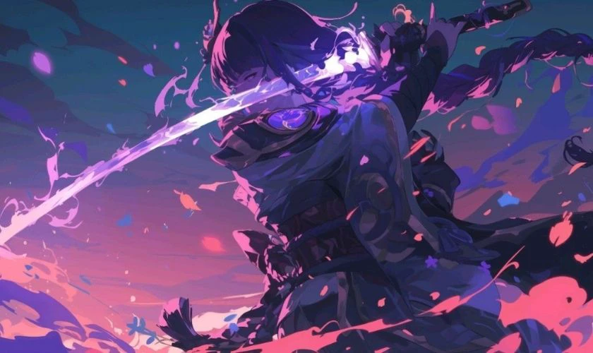 H&igrave;nh nền Genshin Impact - Nh&acirc;n vật Raiden Shogun