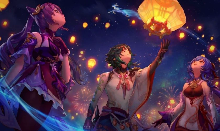 H&igrave;nh nền Genshin Impact 4K đẹp cho Facebook, Zalo